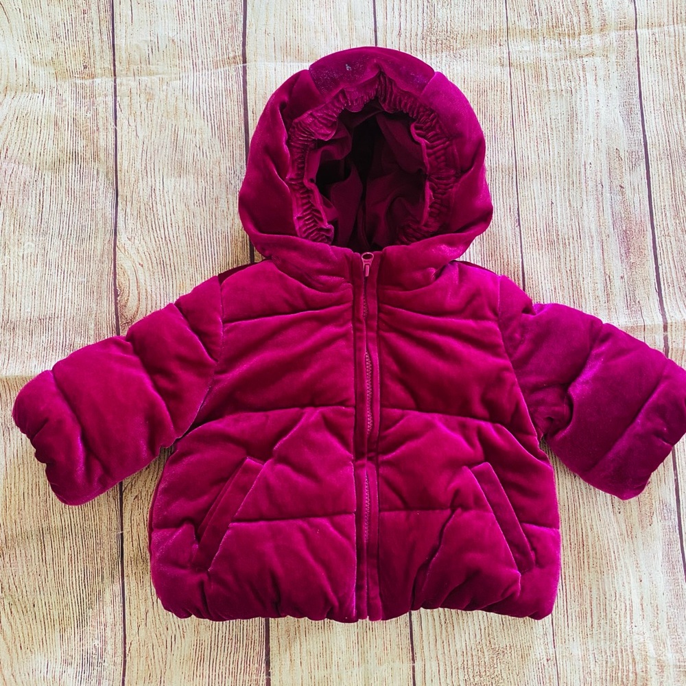 Adorable Fuchsia Gymboree Puffer Coat - Size 3-6 Months